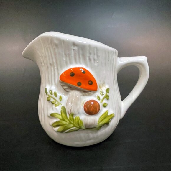 Merry Mushroom by Sears Roebuck 1976 Creamer and Sugar With Lid - Picture 10 of 15